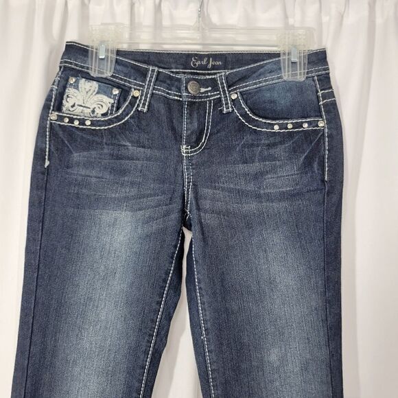 Earl jeans slim Fit Sz 1 Junior Dark Wash Like New - Picture 13 of 14